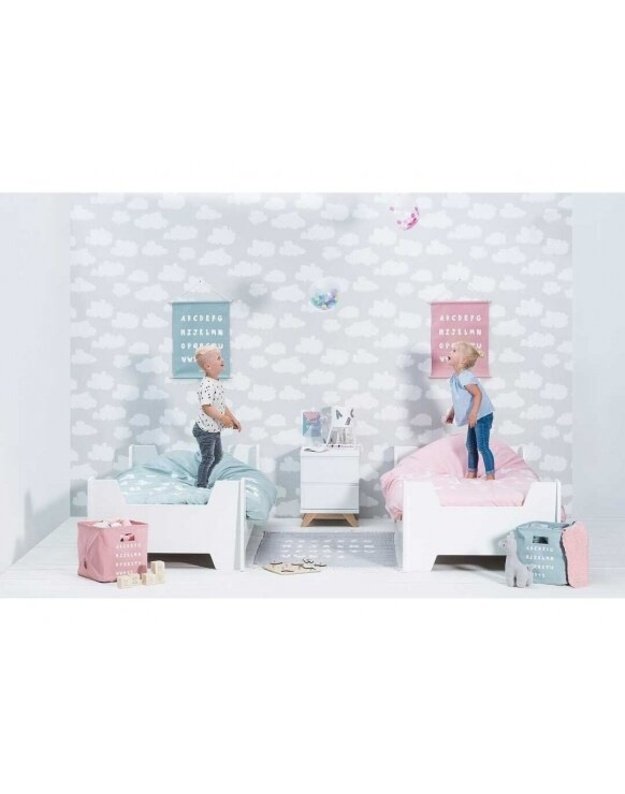 Jollein duvet and pillowcase set ABC Blush Pink 120x150