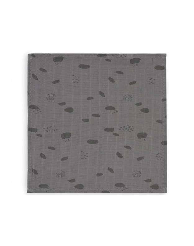 Jollein muslino merliukai 31x31 cm Spot Storm Grey 3vnt