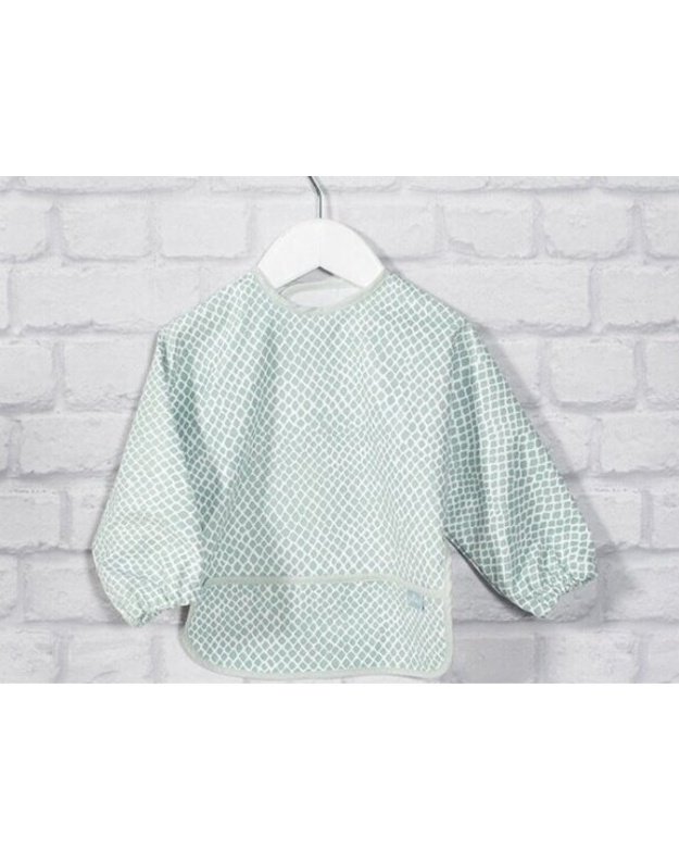 Jollein bib with sleeves, waterproof Snake Soft Green