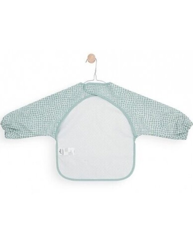Jollein bib with sleeves, waterproof Snake Soft Green