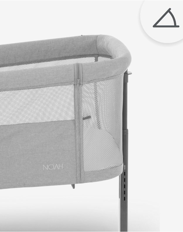 Baby Crib - Kikkaboo Noah Dark Grey