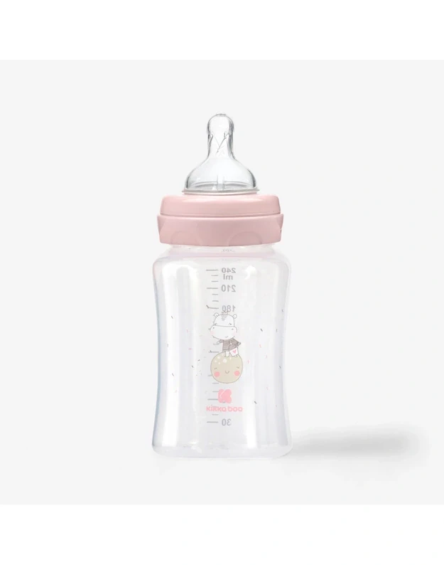 Hippo Dreams PP feeding bottle 240 ml Pink