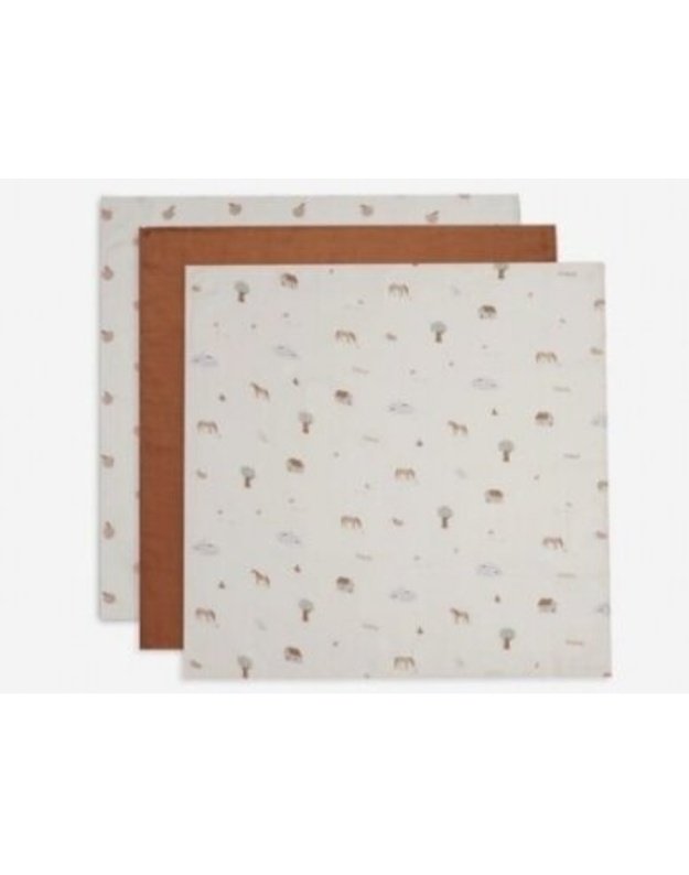 Jollein Cotton Mermaid 31 x 31 Farm 3pcs