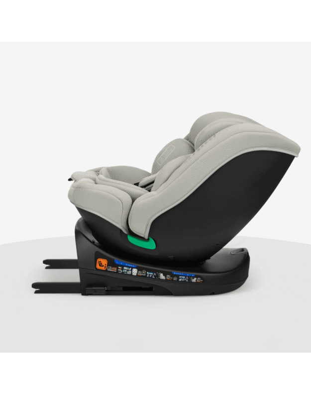 Automobilinė kėdutė KikkaBoo i-Round i-size 40-150cm Light Grey