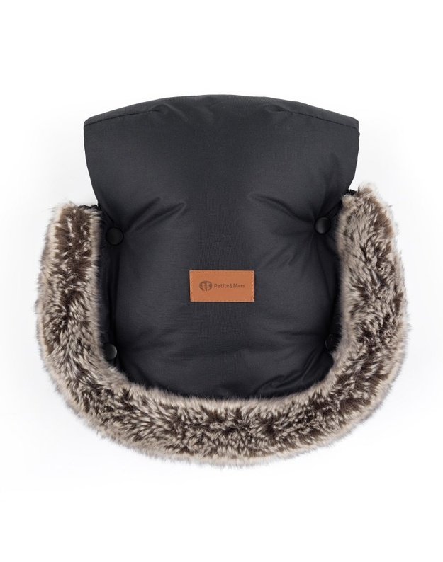 Petite&Mars Furry Gloves Forever Black
