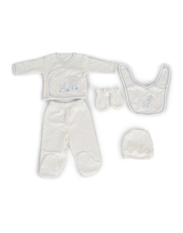 Cangaroo naujagimio drabužių rinkinys 5 dalių Welcome Little Angel Blue 56cm