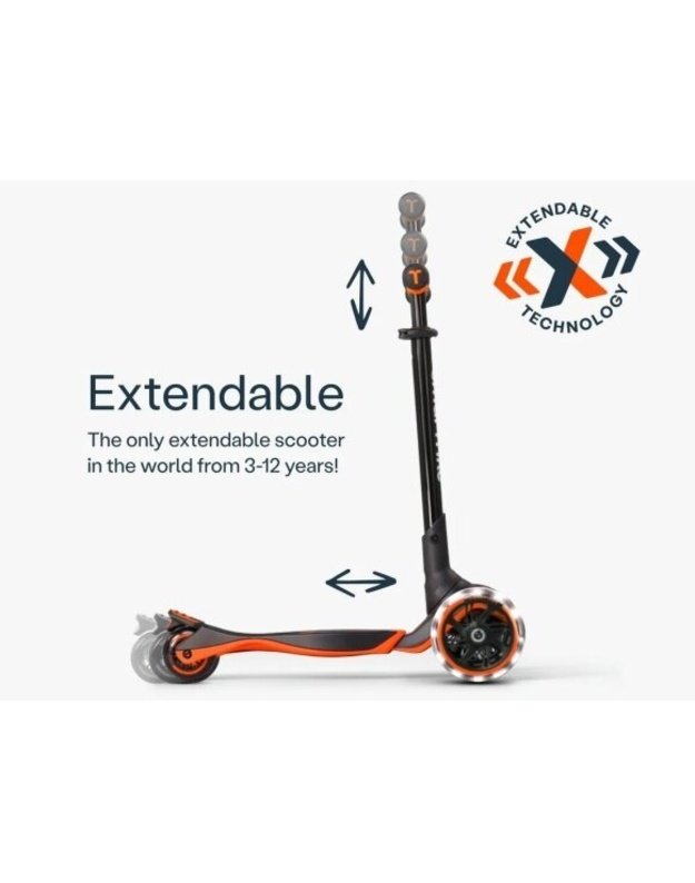 SmarTrike Xtend Ride On Scooter Plus Orange &ndash; paspirtukas nuo 1 iki 12 metų