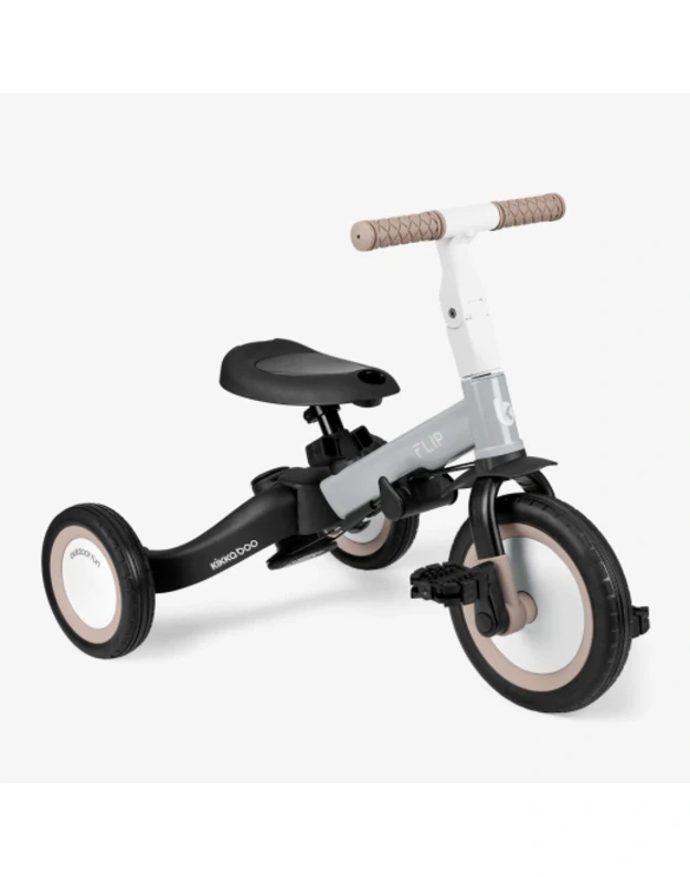 KikkaBoo Flip 5in1 triratukas Grey &ndash; daugiafunkcis augantis su vaiku