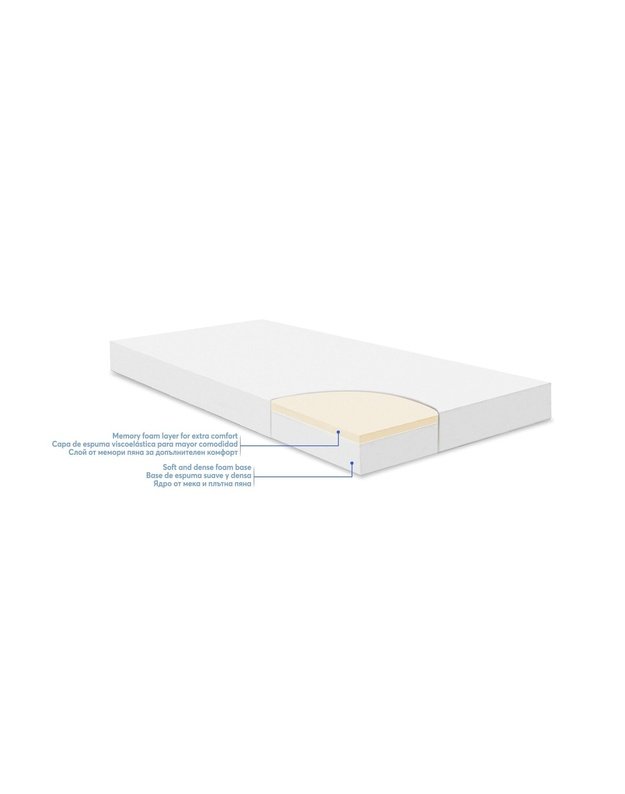 Kikka Boo Kikka Boo Memory Comfort Baby Mattress 120x60x12 cm Grey