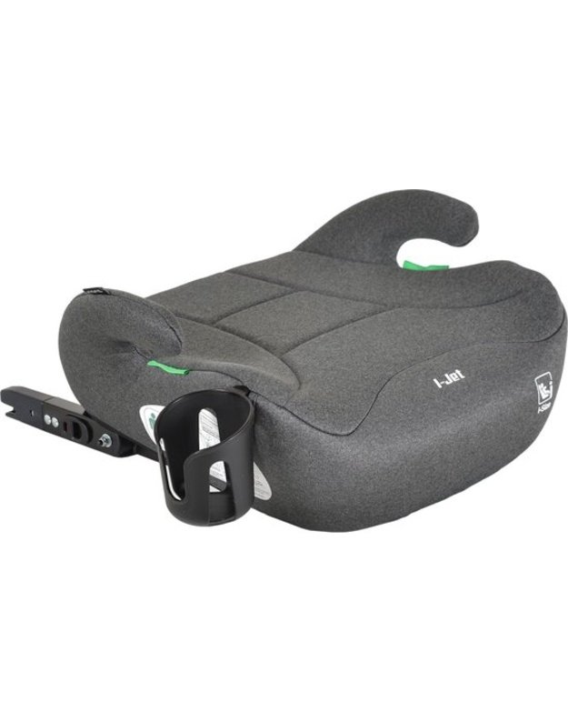 MONI i-Jet automobilinė kėdutė-paauk&scaron;tinimas 125&ndash;150 cm Grey su Isofix ir puodelio laikikliu