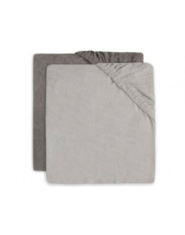 DEVELOPMENT BOARD SHEETS JOLLEIN 50X70CM TERRY Soft grey/Storm grey 2pcs