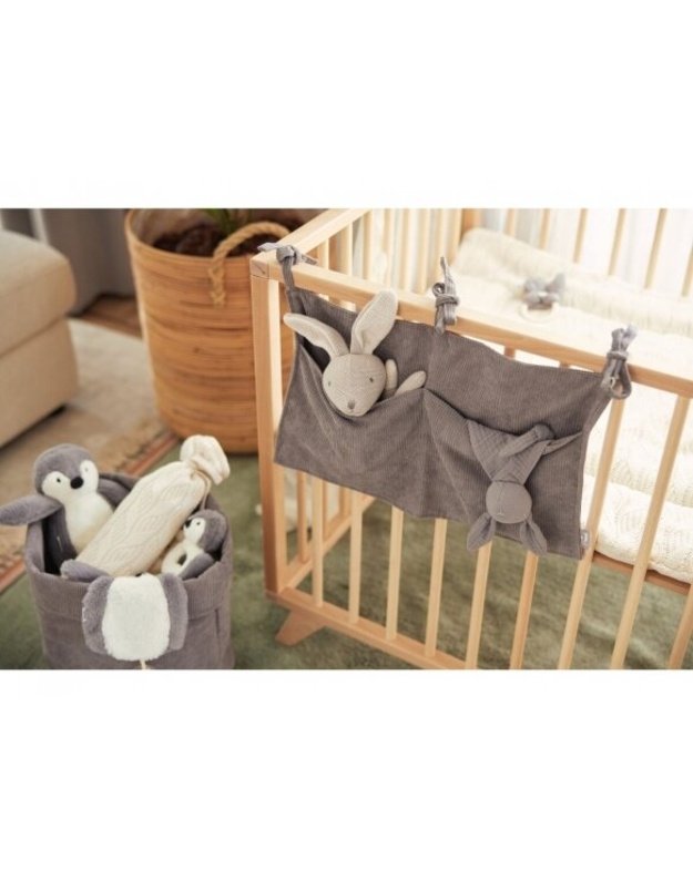 Jollein medžiaginis žaislų krep&scaron;ys Storage Bag Grey