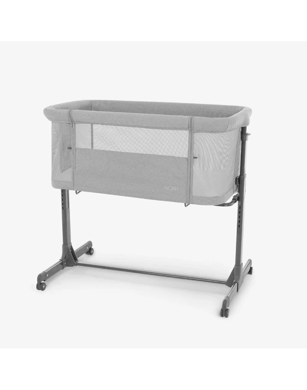 Baby Crib - Kikkaboo Noah Light Grey