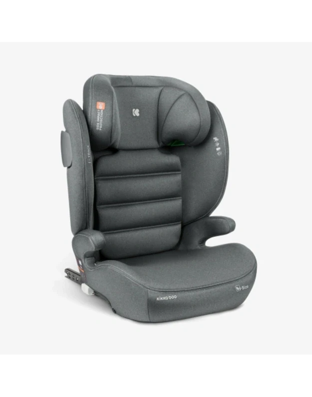 Automobilinė kėdutė KikkaBoo i-Track i-size 100-150cm Dark Grey