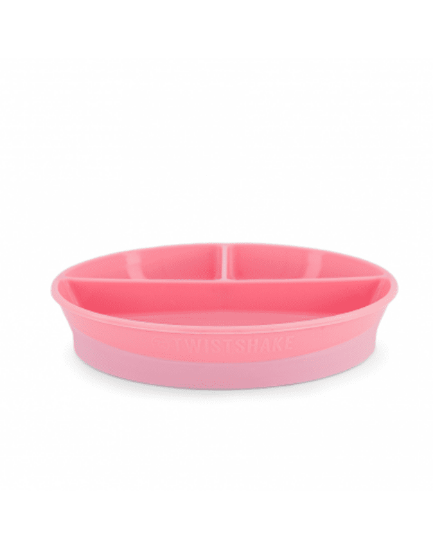 Twistshake Divided Plate Pastel Pink 78169