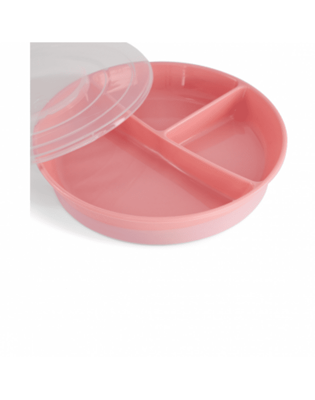 Twistshake Divided Plate Pastel Pink 78169