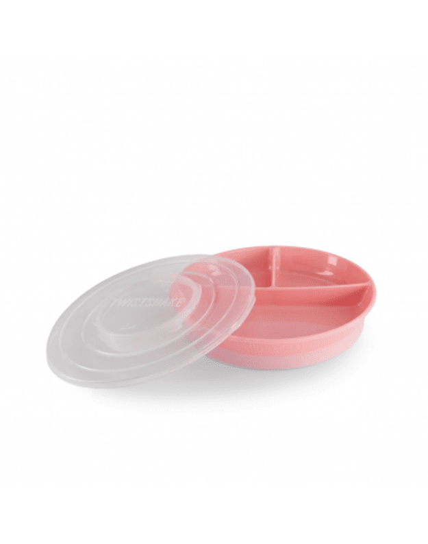 Twistshake Divided Plate Pastel Pink 78169