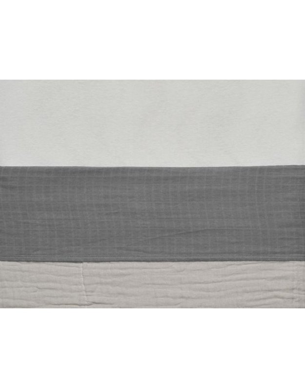 Jollein kūdikio paklodė lovytei 120x150 cm Wrinkled Storm Grey