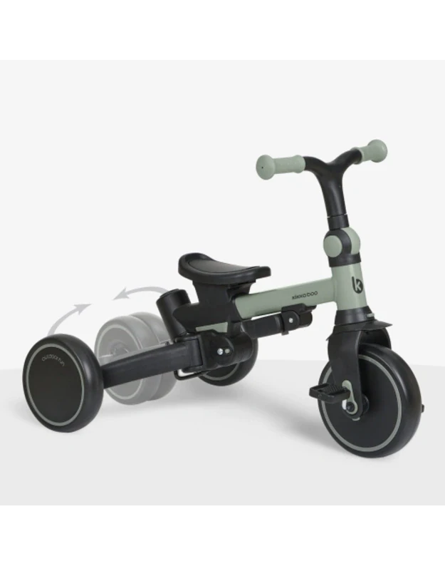 Triratukas 8in1 KikkaBoo Aluma Army Green &ndash; daugiafunkcis vaiki&scaron;kas triratis