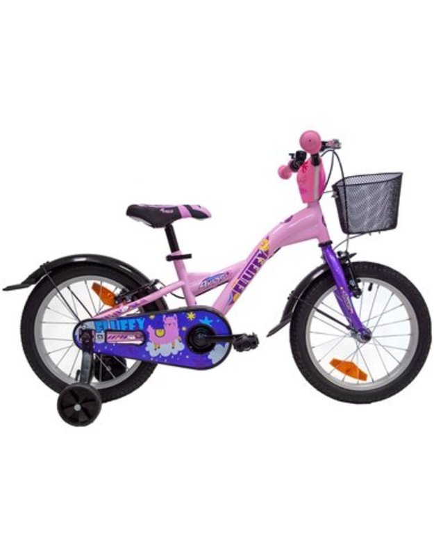 4KIDS 4KIDS Fluffy 16  vaiki&scaron;kas dviratis Pink