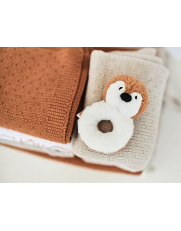 Jollein rattle Penguin Caramel