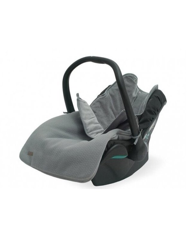 Jollein Brick Velvet Grey car seat cover, bassinet