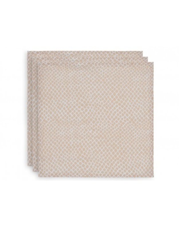 Jollein muslin beads 31x31 cm Snake Pale Pink 3pcs