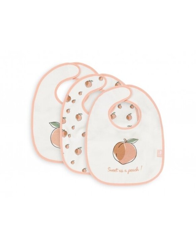 Jollein waterproof bib set Bib Peach Pink 3 pcs