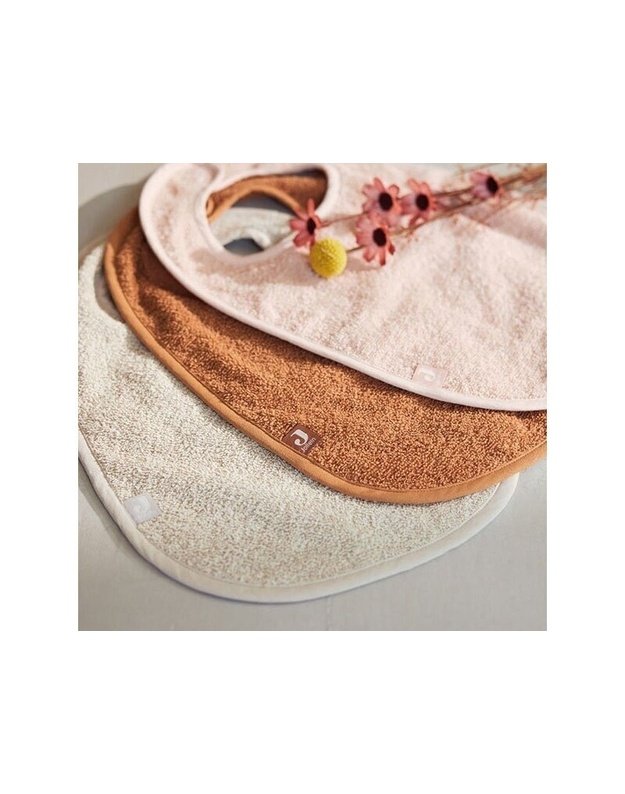 Jollein bib set Terry pale pink/ nougat/ caramel (3 pcs.)