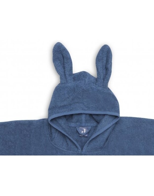 Jollein Terry Poncho with Hood Jeans Blue 