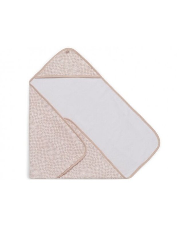 Jollein Hooded Towel Snake Pale Pink 75x75 cm 