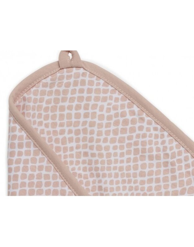 Jollein Hooded Towel Snake Pale Pink 75x75 cm 