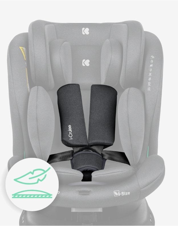 Automobilinė kėdutė  Kikka Boo i-Cruise Dark Grey &ndash; i-Size (40-150 cm)