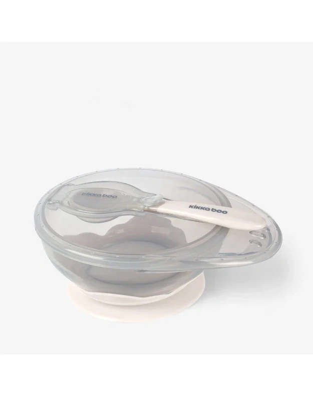Silicone bowl with spoon – Beige