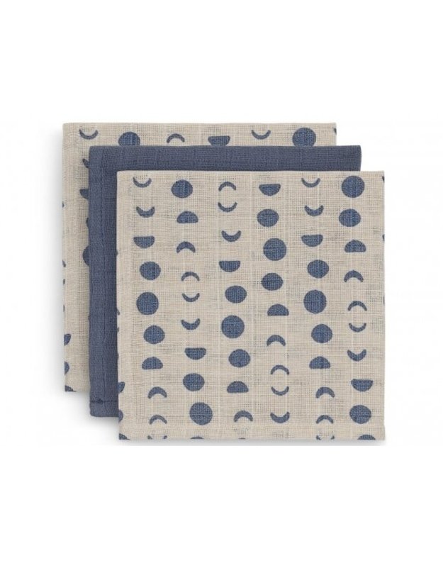 Jollein Muslin Succulents 15 x 20 cm Moonlight 3pcs
