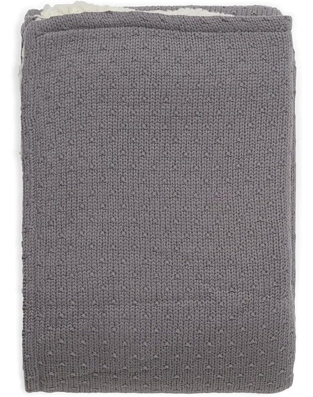 Jollein pledas Bliss Knit Teddy Storm Grey 75x100 cm