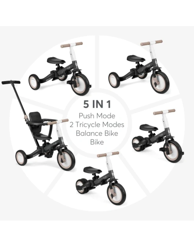 KikkaBoo Flip 5in1 Tricycle Black – multifunctional grow-with-me bike
