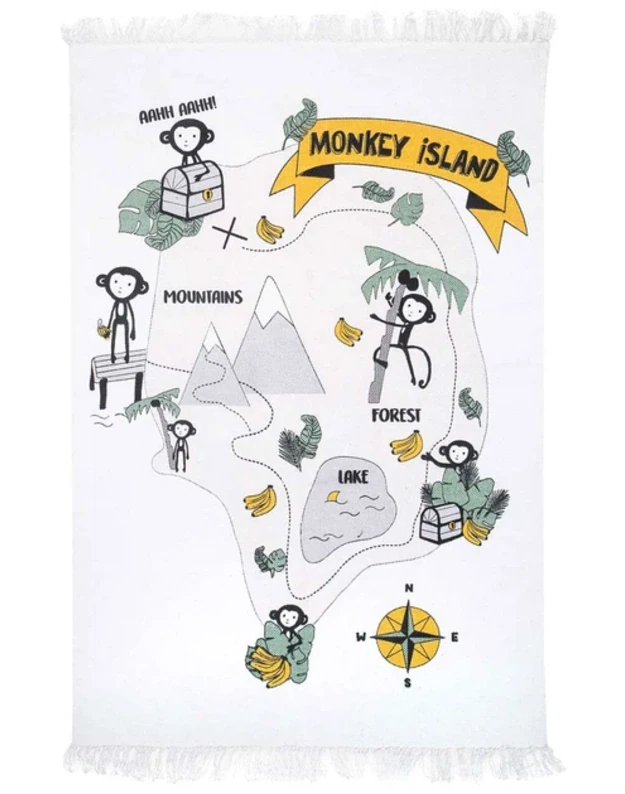 Jollein Jollein Monkey Island Rug 90x130 cm