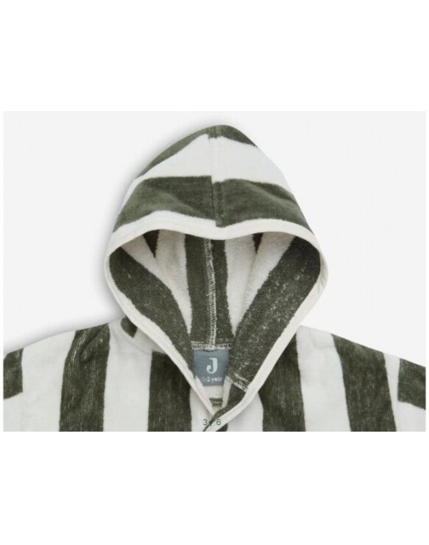 Jollein terry bathrobe 3-4 years Stripe Terry Leaf Green GOTS