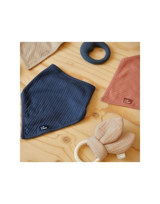 Jollein Bib Bandana Basic Stripe Rosewood 2 pcs.