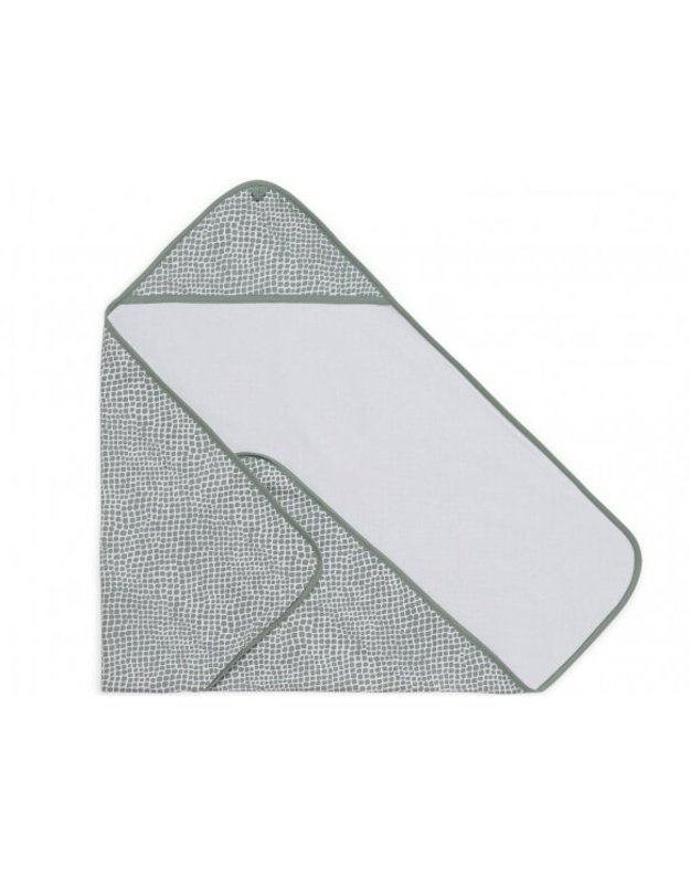 Jollein Hooded Towel Snake Ash Green 75x75 cm 