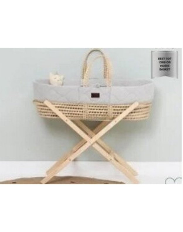The Little Green Sheep MOSES quilted cradle DOVE