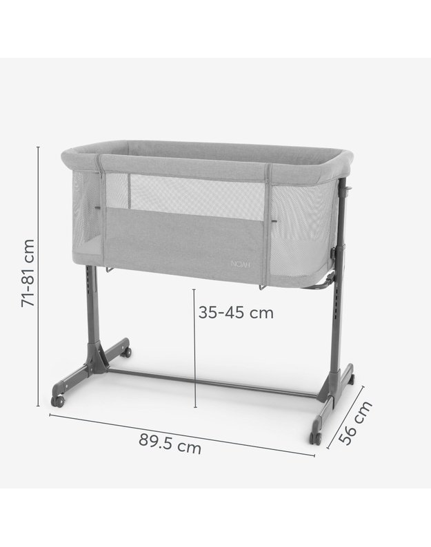Baby Crib - Kikkaboo Noah Mint