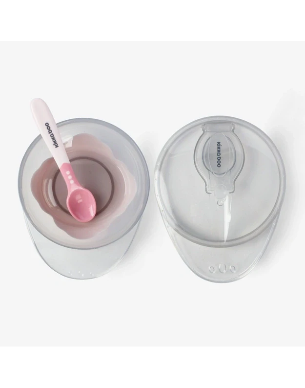 Silicone Suction Cup Bowl with Spoon – Pink