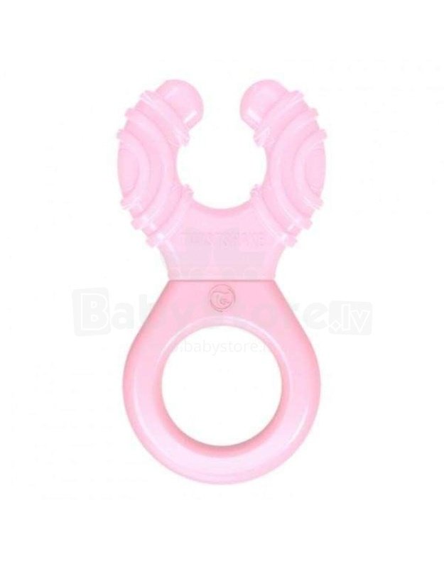 Twistshake Cooling Teether for Babies – Pastel Pink, 2+ Months (78229)