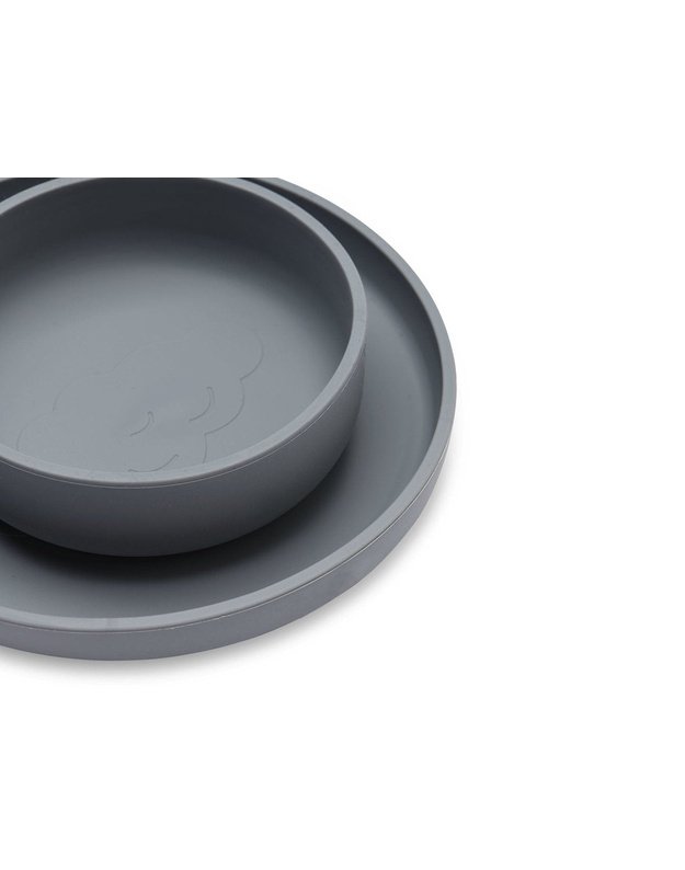 Jollein Silicone Kids Tableware Set Storm Grey