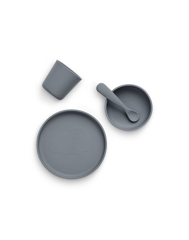 Jollein Silicone Kids Tableware Set Storm Grey