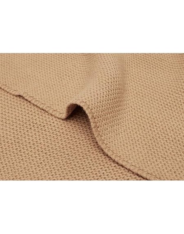 Jollein megztas pledas Basic Knit Biscuit 100x150 cm