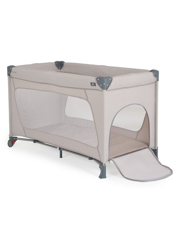 Cangaroo Folding Travel Cot One Touch Light Grey 