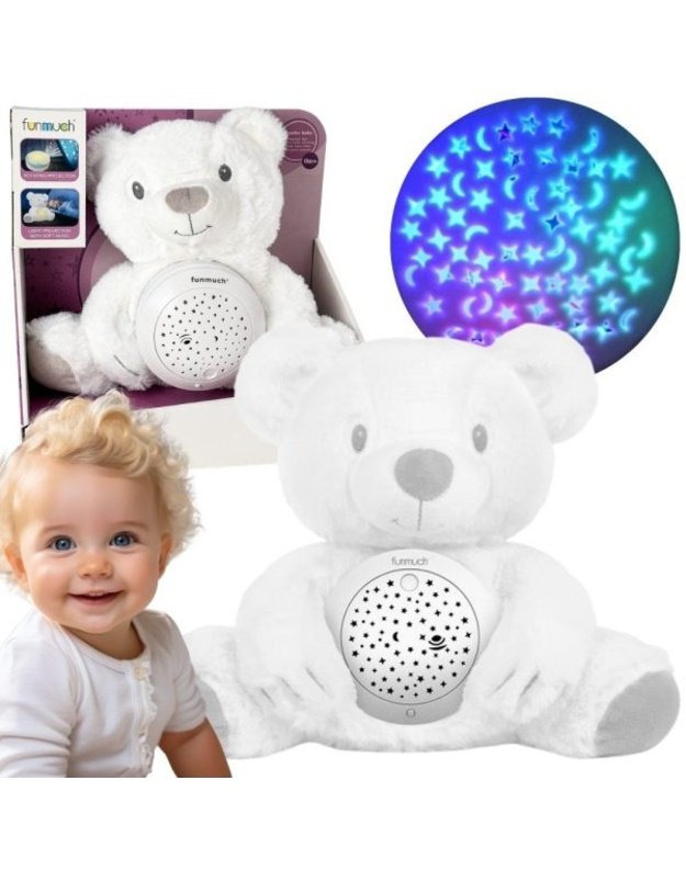 WOOPIE BABY Teddy Bear with Projector and Soothing Sounds, 15 Melodies
